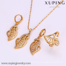 61694 Xuping Fashion China Wholesale 18K Charming Glass Gold Jewelry Set